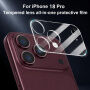 XDcase Закалено стъкло за защита на лещите на задната камера за iPhone 18 Pro - прозрачно