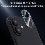 XDcase Закалено стъкло за защита на лещите на задната камера за iPhone 16 / 16 Plus - прозрачно