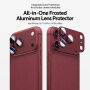 XDcase Закалено стъкло с метална рамка за защита на лещите на камерата за iPhone 18 Pro - черно