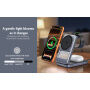 Q29 Qi2.2 3v1 сгъваема магнитна безжична Стойка за iPhone / Apple Watch / AirPods - 25W - бяла