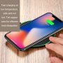 GY-68 изключително тънко алуминиево безжично зарядно за iPhone - червено