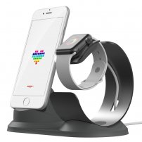 Алуминиева станция за зареждане за Apple Watch и iPhone - сива