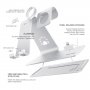 Bestand 3in1 стойка за докинг за iPhone / Apple Watch / AirPods - сребърна