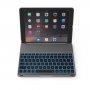 Witspad алуминиев кейс с Bluetooth клавиатура с цветна подсветка за iPad 9,7" (2017/2018) / Pro 9,7" / Air 1 / 2 - черен