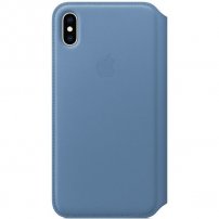 Apple Folio кожен флип калъф за iPhone XS Max - син като синчец