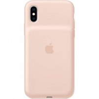 Оригинален Apple заден кейс с батерия за iPhone XS – пясъчно розов