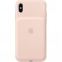 Оригинален Apple заден кейс с батерия за iPhone XS Max - пясъчно розов