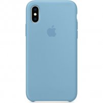 Силиконов кейс от Apple за iPhone XS - син като синчец
