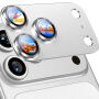 Rurihai Закалено стъкло с метална рамка за защита на лещите на камерата за iPhone 18 Pro Max - сребристо