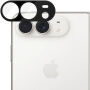 Закалено стъкло с рамка за защита на лещите на задната камера за iPhone Duo - чернo