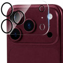 XDcase Закалено стъкло за защита на лещите на задната камера за iPhone 18 Pro - черно