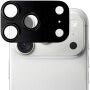 XDcase Закалено стъкло с метална рамка за защита на лещите на камерата за iPhone 18 Pro - черно