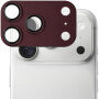 XDcase Закалено стъкло с метална рамка за защита на лещите на камерата за iPhone 18 Pro - винено