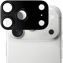 XDcase Закалено стъкло с метална рамка за защита на лещите на камерата за iPhone 18 Pro Max - черно
