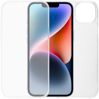 Калъф от две части за предната и задната страна за iPhone 14 - прозрачен