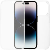 Калъф от две части за предната и задната страна за iPhone 14 Pro - прозрачен