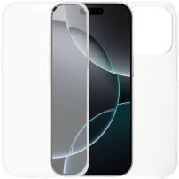 Калъф от две части за предната и задната страна за iPhone 16 Pro Max - прозрачен