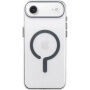 Прозрачен Кейс от твърда пластмаса със сив MagSafe за iPhone Air - прозрачен