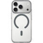 Прозрачен Кейс от твърда пластмаса със сив MagSafe за iPhone 17 Pro / 18 Pro - прозрачен