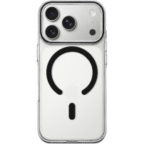 Прозрачен Кейс от твърда пластмаса с черен MagSafe за iPhone 17 Pro Max / 18 Pro Max - прозрачен