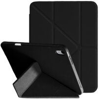 XDcase Y-fold Калъф с origami Стойка и място за Apple Pencil за iPad Air 4 (2020) / Air 5 (2022) / Air 11" (2024-2026) - черен