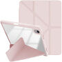 XDcase Калъф с origami Стойка и място за Apple Pencil за iPad Air 13" (2024-2026) / Pro 12,9" (2018-2022) - розов