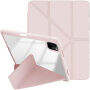 XDcase Калъф с origami Стойка и място за Apple Pencil за iPad Air 13" (2024-2026) / Pro 12,9" (2018-2022) - розов