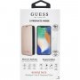 Guess Bundle калъф и закалено стъкло за iPhone XR – златно-розов