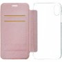 Guess Bundle калъф и закалено стъкло за iPhone XR – златно-розов