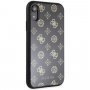 Guess Layer Glitter Peony кейс за iPhone XR - черен