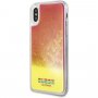 Guess кейс с течен пясък светещ в тъмното за iPhone X / XS - розов