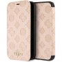 Guess Debossed Peony флип калъф за iPhone XR - бежов