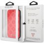 Guess Debossed Peony флип калъф за iPhone XR - червен