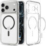 Spigen Ultra Hybrid прозрачен Кейс със сив MagSafe за iPhone 17 Pro / 18 Pro - чист