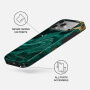 Burga Tough Кейс с десен и MagSafe за iPhone 17 Pro / 18 Pro - Emerald Pool