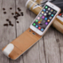 Отварящ се елегантен флип калъф за Apple iPhone 6S / 6 – бяло-кафяв