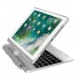 Подвижен калъф с клавиатура за iPad 9,7" (2017/2018) / Pro 9,7" / Air 1 / 2 - сребърен