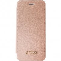 Guess IriDescent Book флип калъф за iPhone 7 / 8 - златно-розов