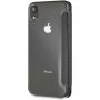 Guess Iridescent Book кожен флип калъф за iPhone XR - черен