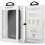 Guess Iridescent Book кожен флип калъф за iPhone XR - черен